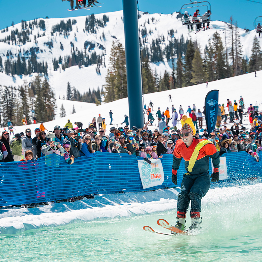 Pond skim tiki at Sugar Bowl