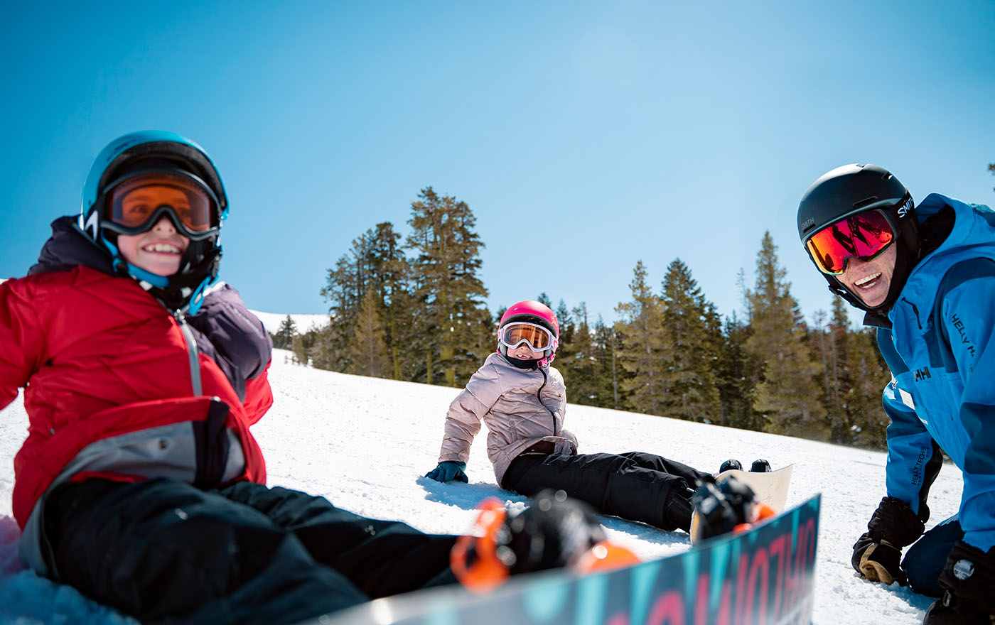 Ski and Snowboard instructor in a lesson