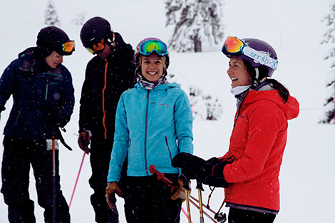 Sugar Bowl Season Passholders are all smiles on a powder day.