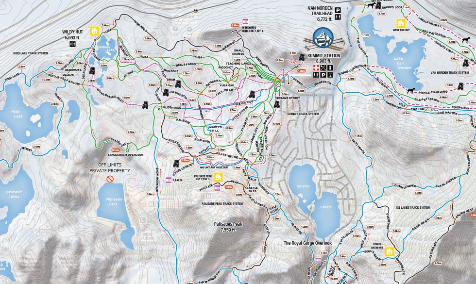 Royal Gorge Cross Country Trail Map