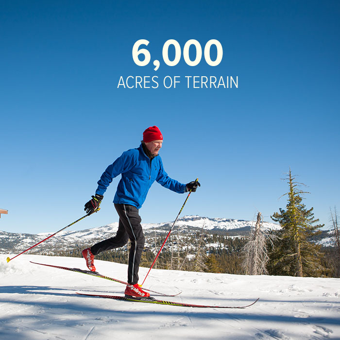 6000 acres of pristine acres of untouched wilderness at Royal Gorge Cross Country ski resort.