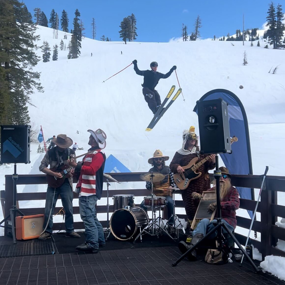 Pro skier Colby James West brought his guitar to the slopes for the filming of “It’s Time for Apres.” 