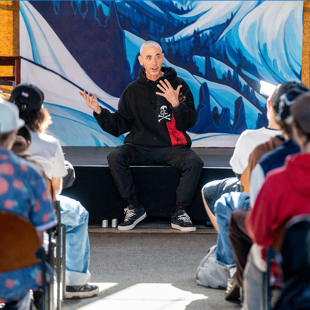 Steven Kotler giving a presentation on Flow State at The Donner Summit