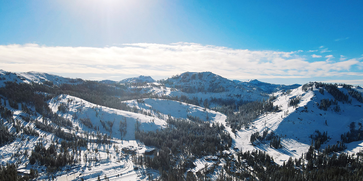 A panoramic view of Sugar Bowl Resort