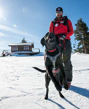 Ski Patrol With Dog